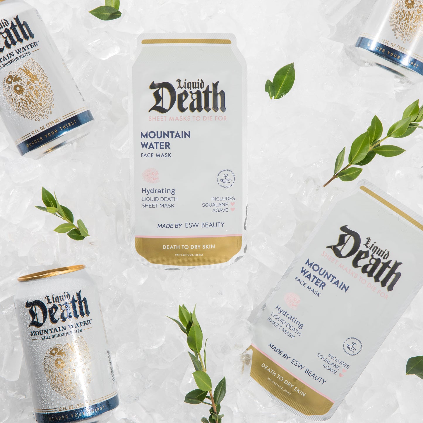 Mountain Water Hydrating Liquid Death Face Mask